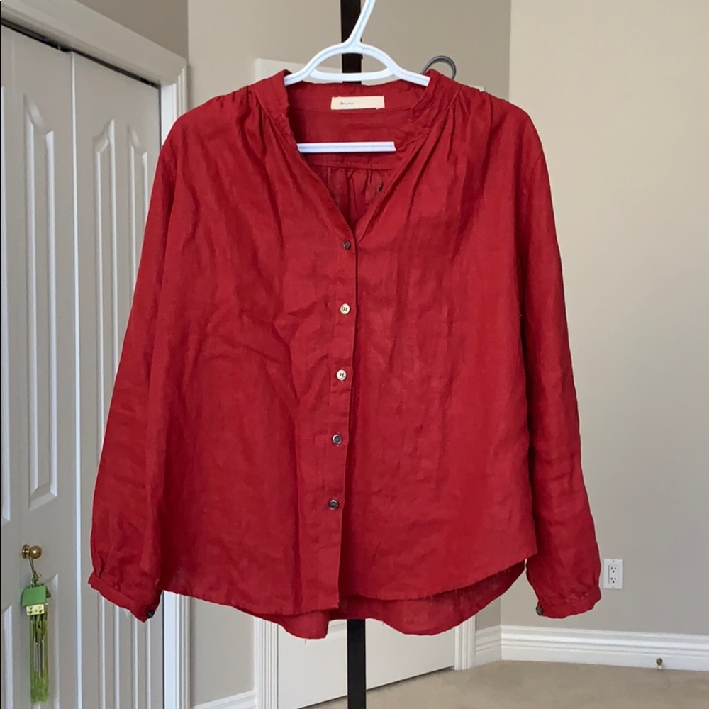 Red linen flannel
